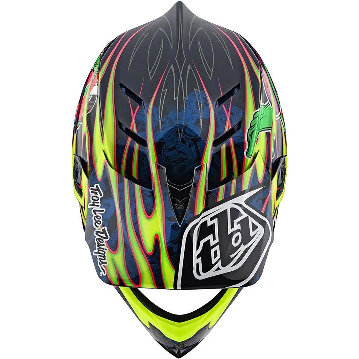 Troy Lee Designs D4 Composite Helmet Eyeball Flo Yellow, XL