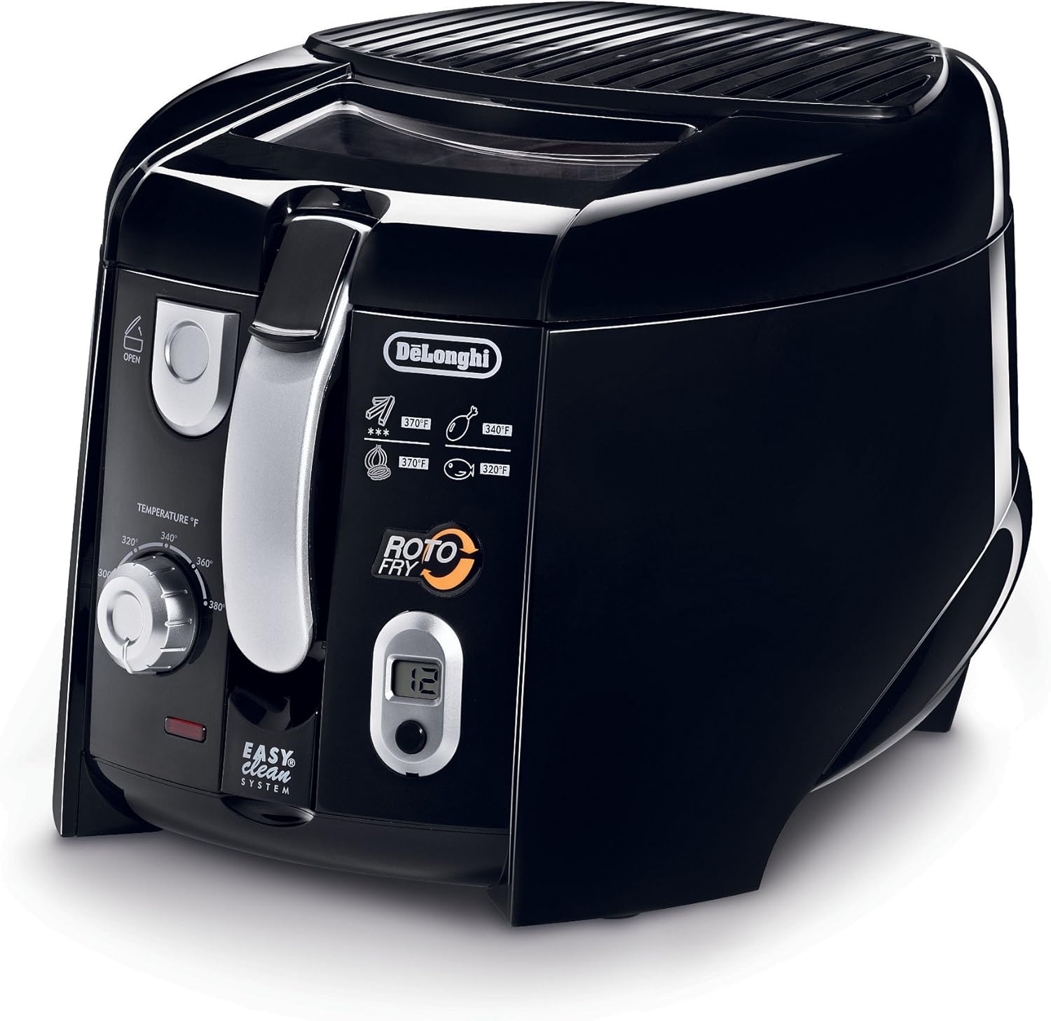 De'Longhi D895 DeLonghi D28313UXBK Roto Deep Fryer, Black/Silver