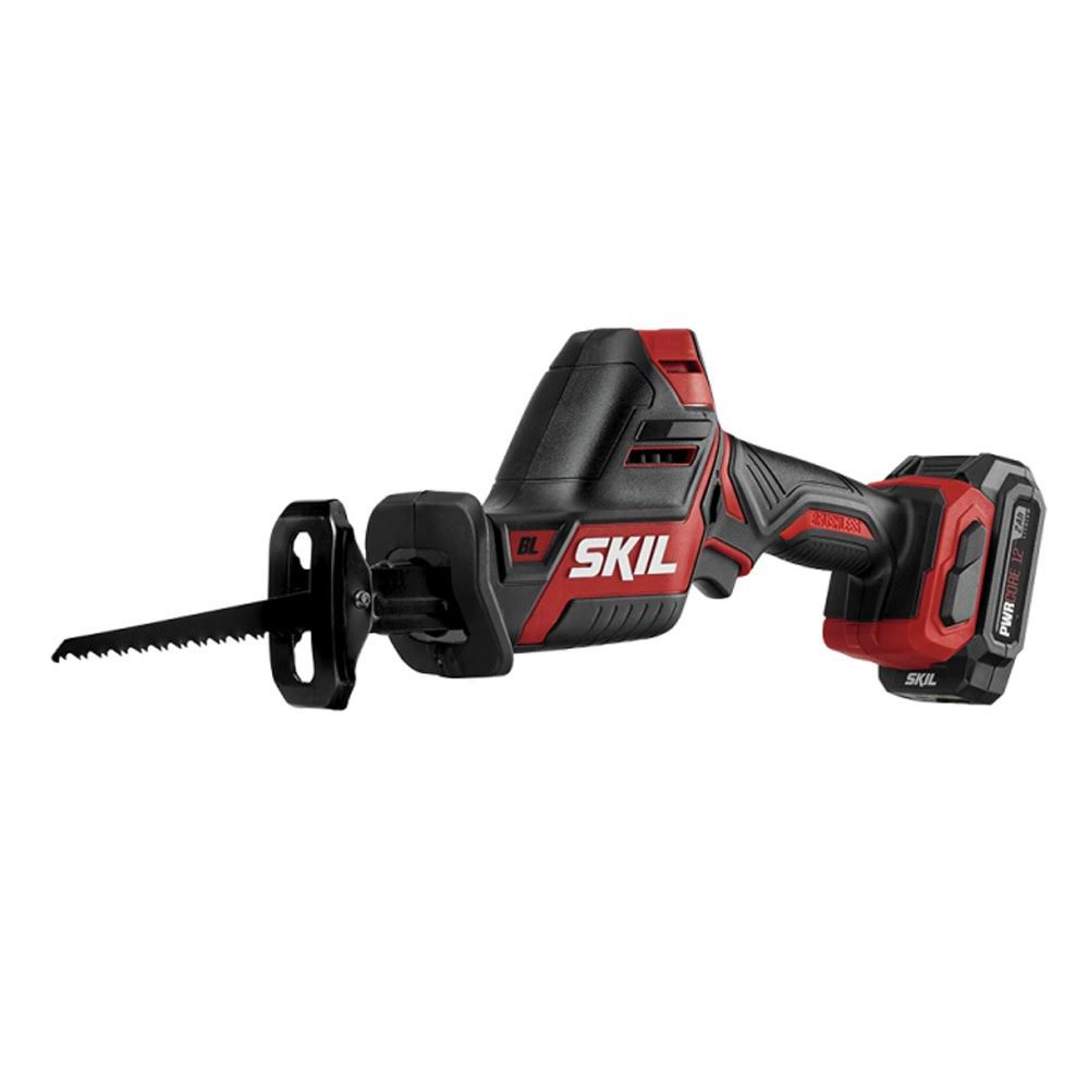 Skil PWRCore 12 12 Volt Cordless Brushless Compact Reciprocating Saw Kit (Battery u0026 Charger) RS582802