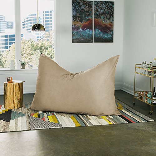 Jaxx Pillow Saxx 5.5-Foot - Huge Bean Bag Floor Pillow and Lounger, Chocolate