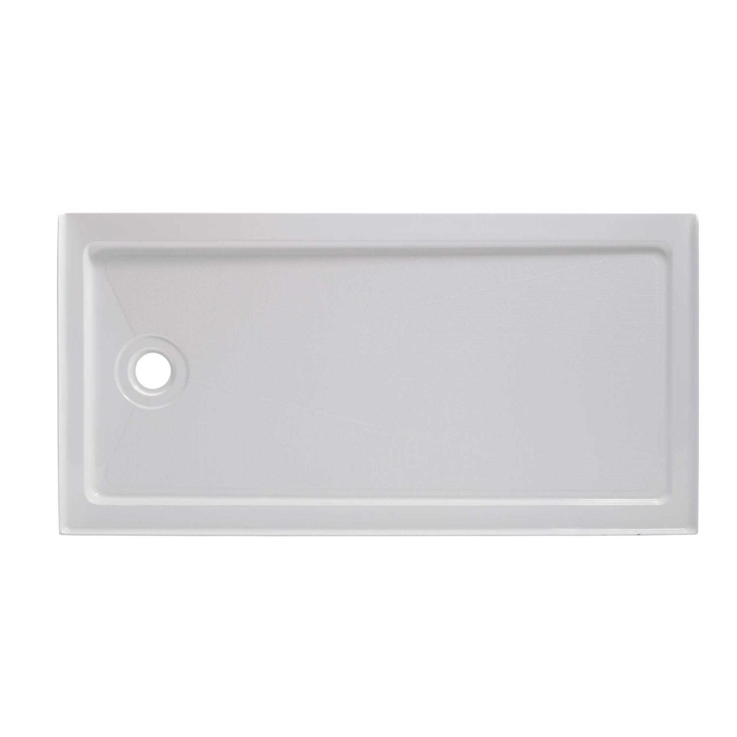 CRAFT + MAIN 60 in. x 32 in. Single Threshold Left Drain Shower Base in White - Shop Hardware Tools Online Store