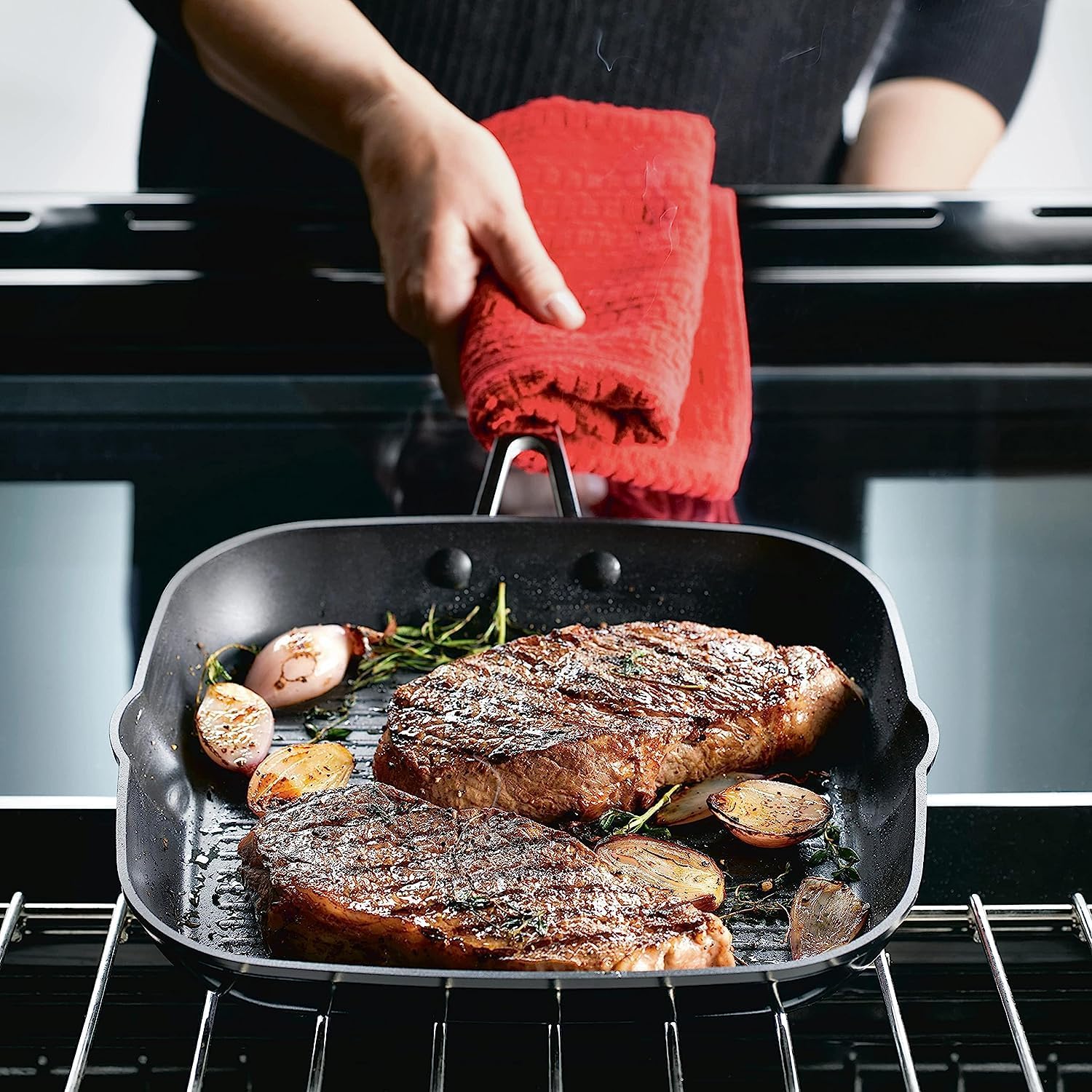 KitchenAid Hard Anodized Nonstick Cookware Pots and Pans Set, 10 Piece, Onyx Black