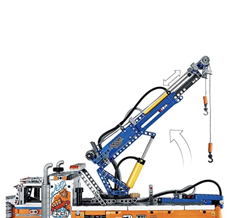 LEGO 42128 Technic Heavy-Duty Tow Truck with Crane Toy for Boys & Girls with mechanical Functions, Model Building Set, Engineering for Kids Series