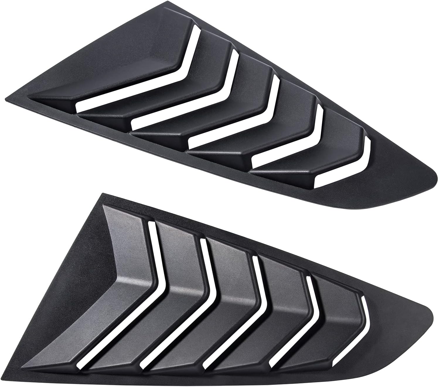 Rear and Side Window Louvers Cover Fit for Ford Mustang 2015-2020 Matte Black Window Visor Sun Shade Vent