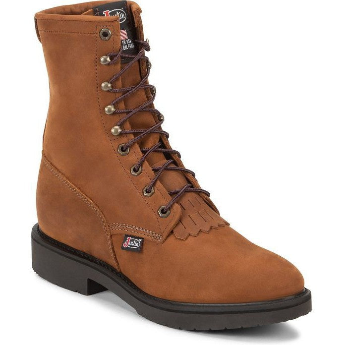 Justin Men鈥檚 Conductor 8鈥?Made in USA Work Boot 鈥?Hazel 鈥?760