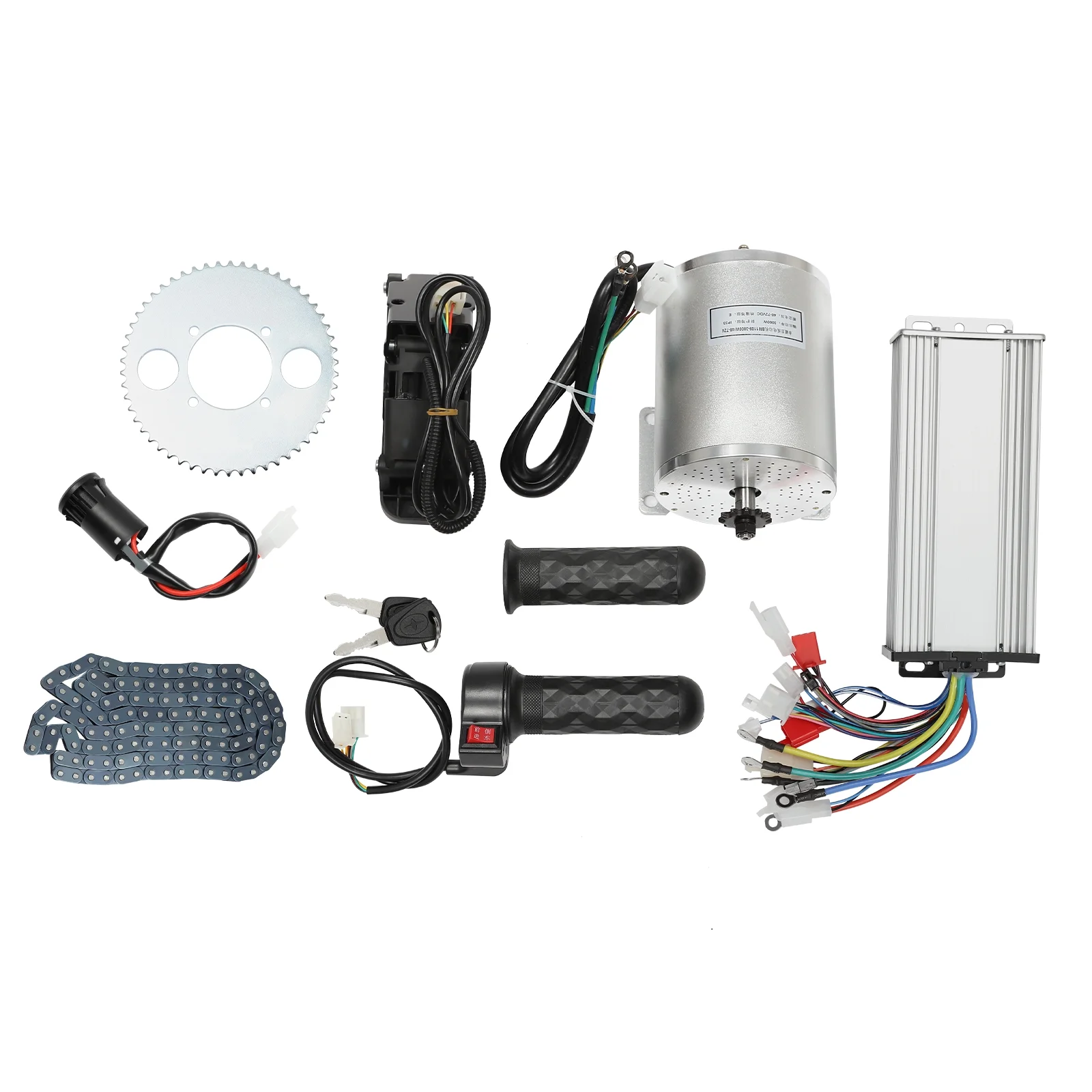 Miumaeov 48-72V 3000W Brushless Motor Kit with Controller and Throttle for Electric Scooter E Bike Engine Motorcycle DIY Part Conversion Kit