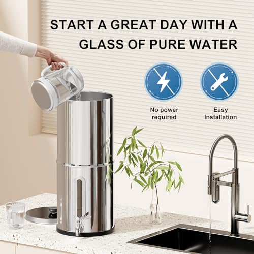 Purewell 1.5G Water Filter System with Water Level Window