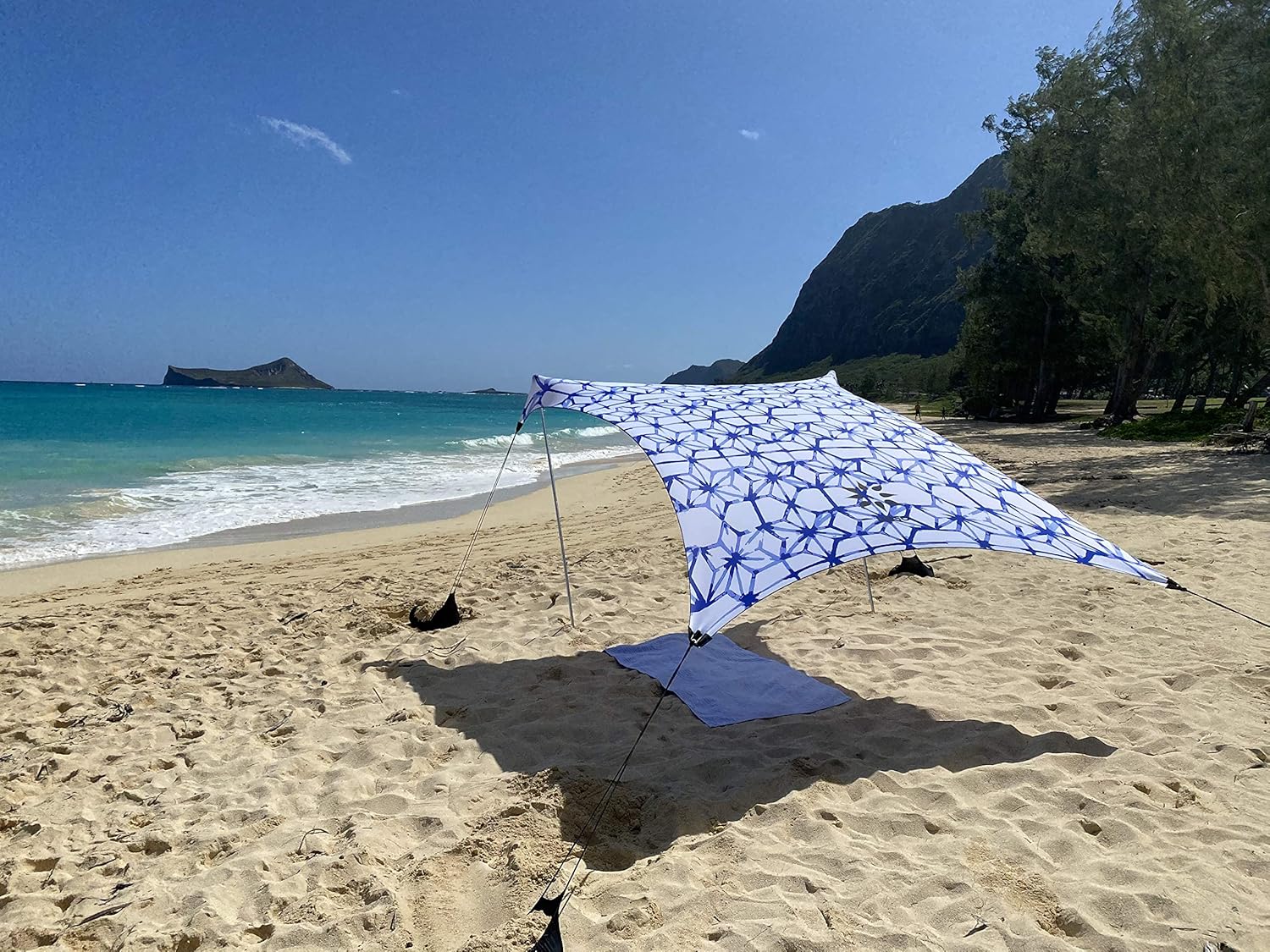 Neso Tents Beach Tent with Sand Anchor, Portable Canopy Sunshade - 7' x 7' - Patented Reinforced Corners