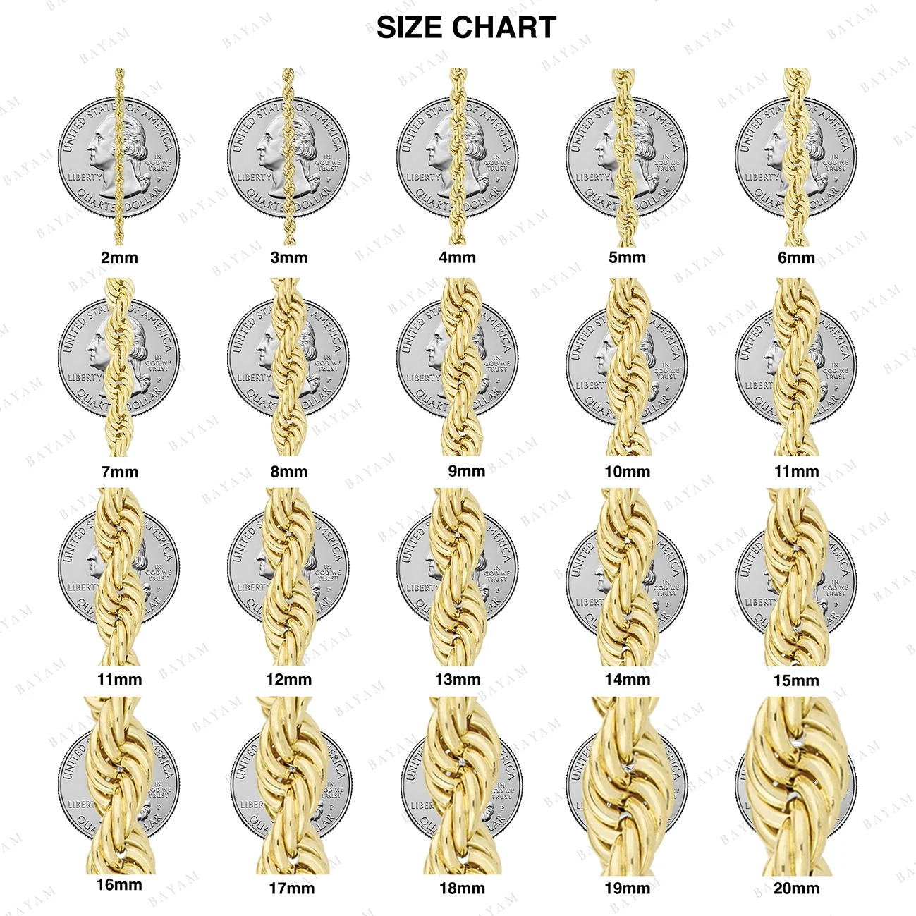 Monaco Chain Miami Cuban Edge Royal Link Unisex Adult Chain Necklace Real 10K Yellow Gold - Hollow, Bayam