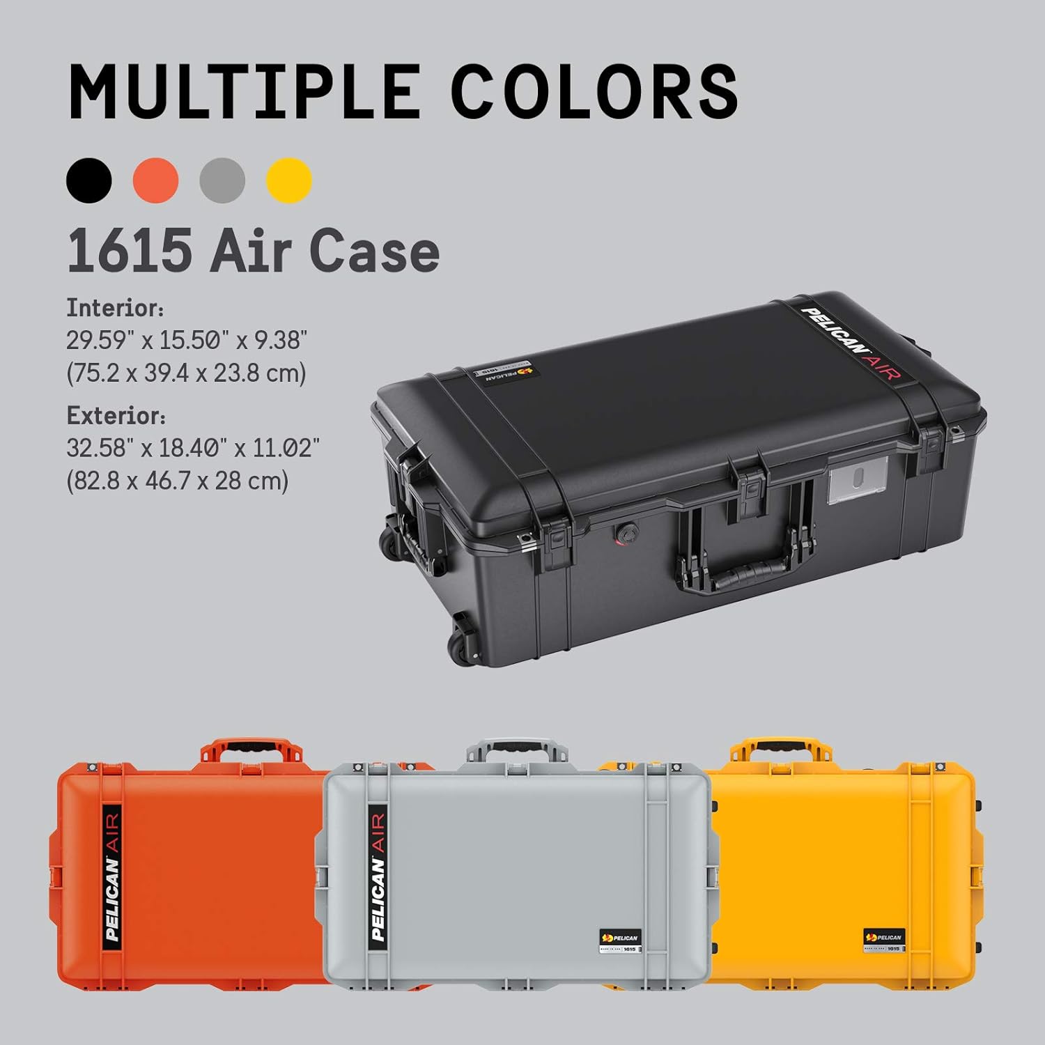Pelican Air 1615 Case with Trekpack Dividers - Black