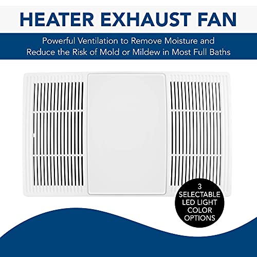 Broan-Nutone 668RP Ceiling Bathroom Exhaust Fan and Light Combo, 100-Watt Incandescent Lighting, 4.0 Sones, 70 CFM , White