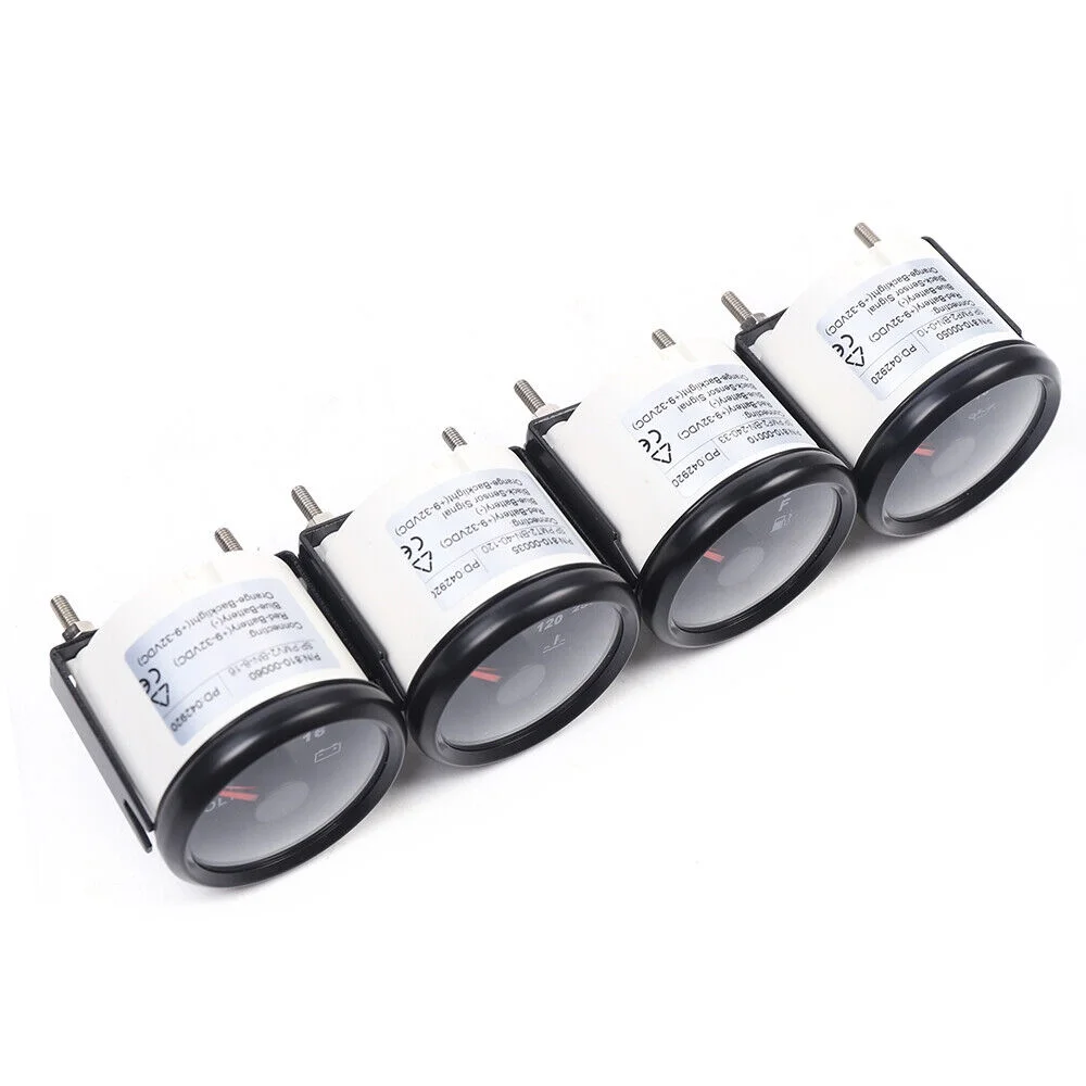 ZhdnBhnos Universal 6 Gauge Set Digital Speedometer Tacho Fuel Level Gauge Water Temp Volts Oil Pressure For Car Marine Boat Truck Black