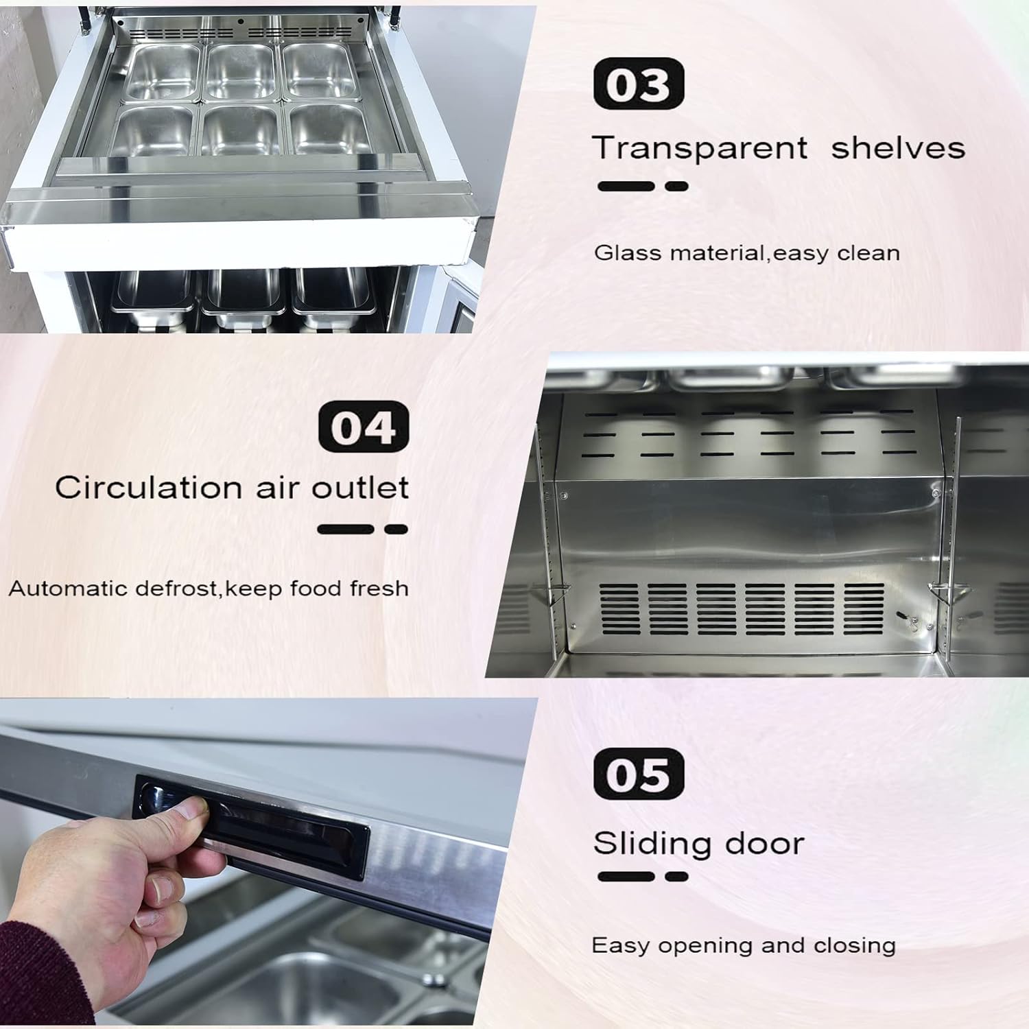 Kolice Commercial 9 Drums/ 6 Pans Ice Cream Showcase Freezer,Ice Cream Display Showcase, Ice Cream Display Freezer for Restaurant, Ice Cream Shops, Hotels, etc.