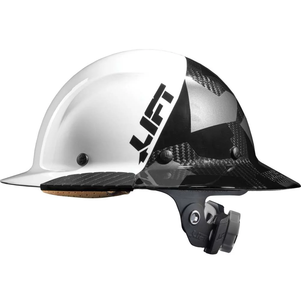 Lift Safety Unisex Dax 50 Carbon Full Brim Hard Hat White One Size