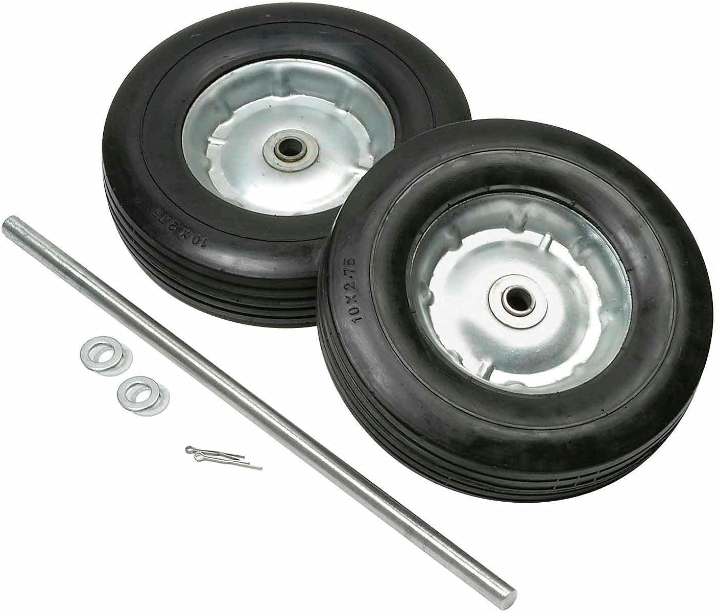 Replacement Semi-Pneumatic 10 Inch Hand Truck Wheel Kit