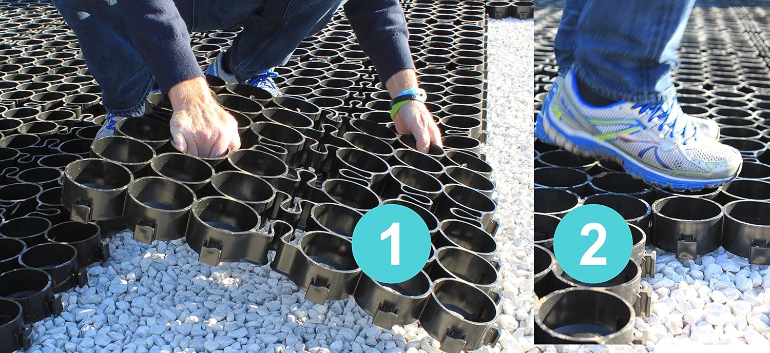 TRUEGRID PRO Plus (1.8" Depth) Permeable Pavers, 250,000+ lb Load Class, Roads, Parking Lots, Stables (10-Pack, 40 SQFT)