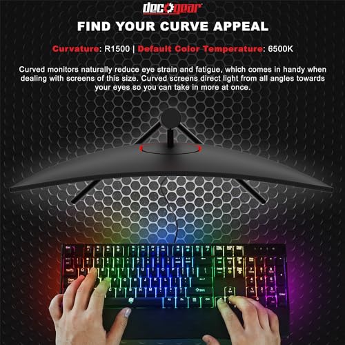 Deco Gear 35" Curved Ultrawide LED Gaming Monitor 21:9 Aspect Ratio