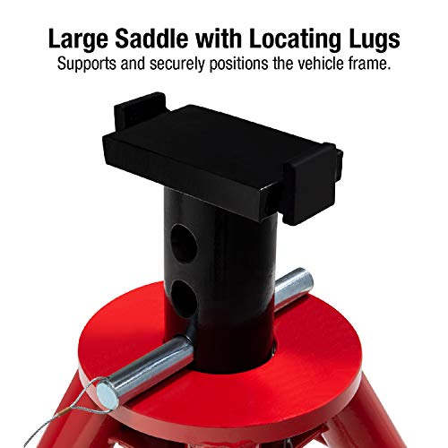 Sunex 1410 10-Ton, High Height, Pin Type, Jack Stands, Pair