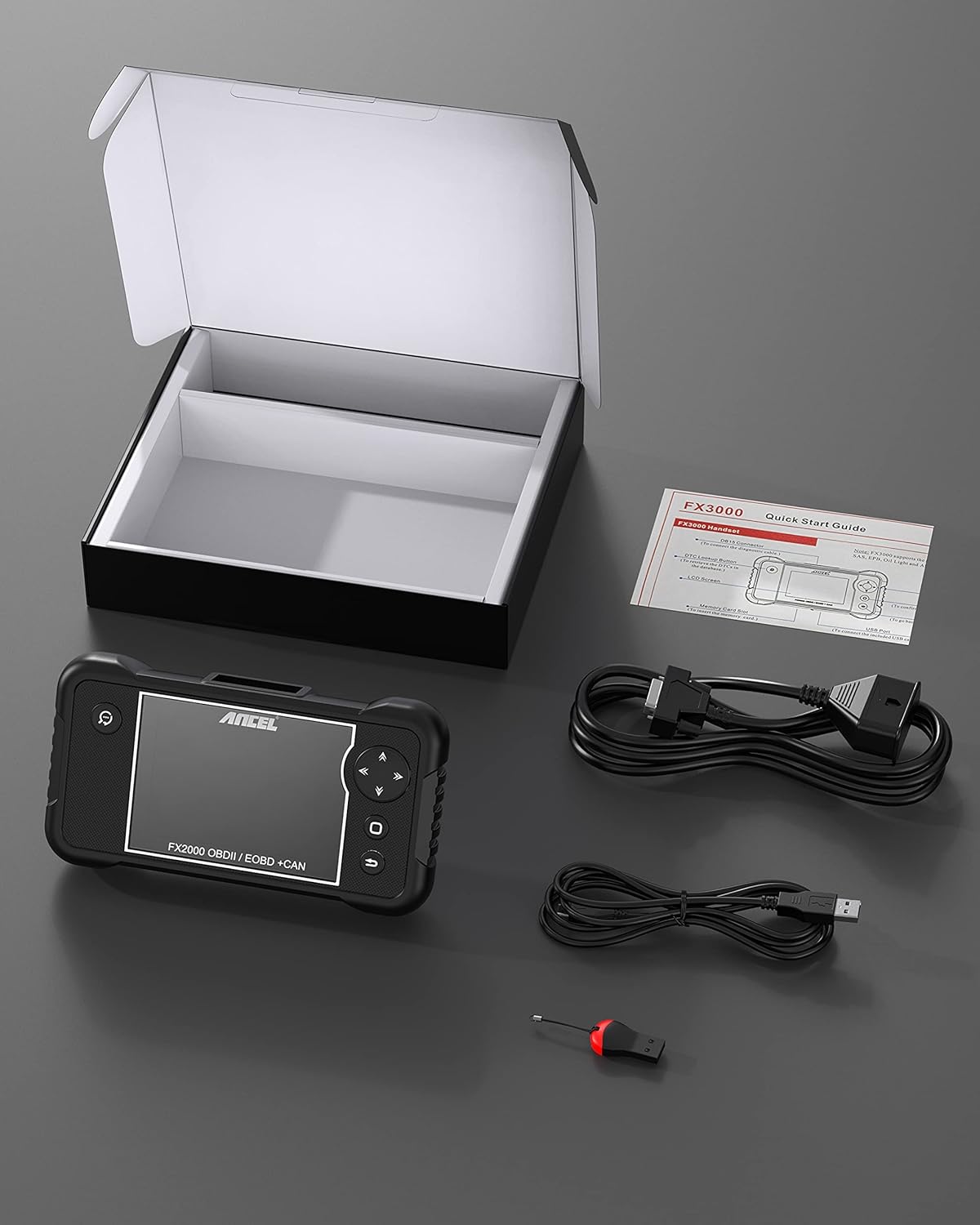 ANCEL FX2000 Automotive ABS OBD2 Scanner Engine SRS Transmission Scan Tool Vehicle Code Reader Check Engine Full OBDII Modes Diagnostic Scan Tool for Cars