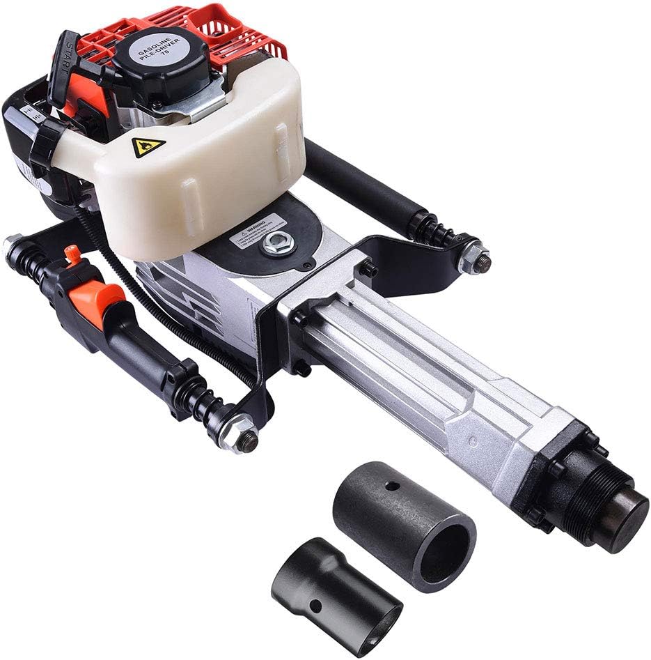Yescom 1300W 2 Stroke Jack Hammer T Post Driver 51.7CC Gas Powered Portable Fence Pile Concrete Breaker
