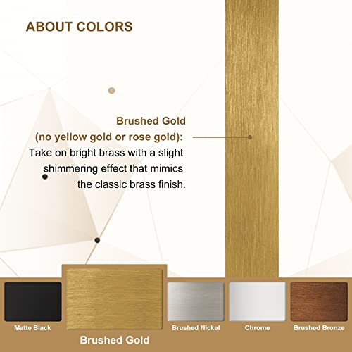 ANDY STAR Irregular Mirror Asymmetrical Mirror for Wall 24x36” Brushed Gold Bathroom Mirror, Modern Wall Mirror for Living Room Bathroom Vanity Framed Mirror Wavy Mirror 1” Deep Set Design