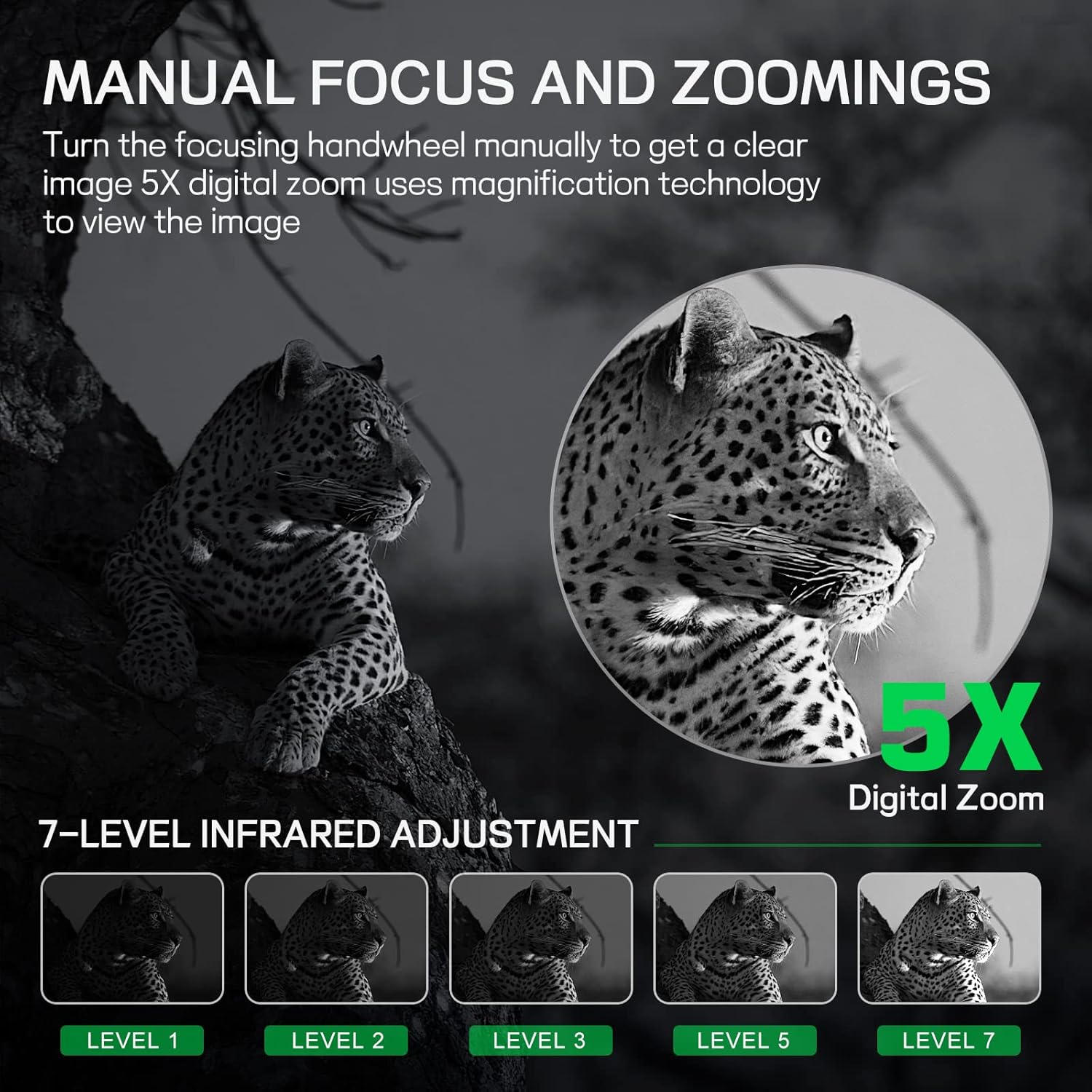 Anyork Night Vision Goggles for Hunting, 4K Infrared Night Vision Binoculars with Rechargeable Battery and Anti-Shake Motion Detection for Surveillance Tactical Gear