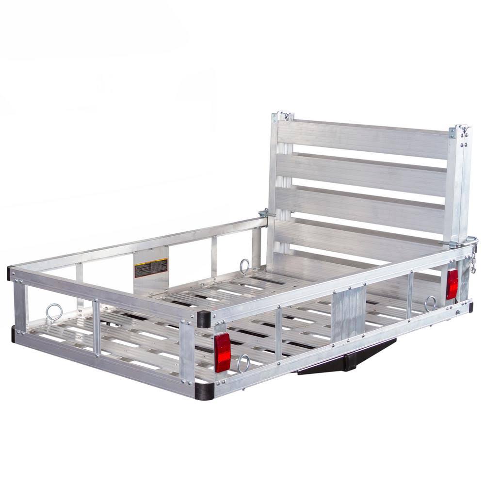 Apex ACC500-DLX Deluxe Aluminum Basket Hitch Cargo Carrier with Ramp