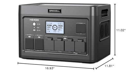 Portable Power Station 300W (Peak 600W), GRECELL 230.88Wh Solar Generator with 60W USB-C PD Output, 110V Pure Sine Wave AC Outlet Backup Lithium Battery for Outdoors Camping Travel Home Blackout