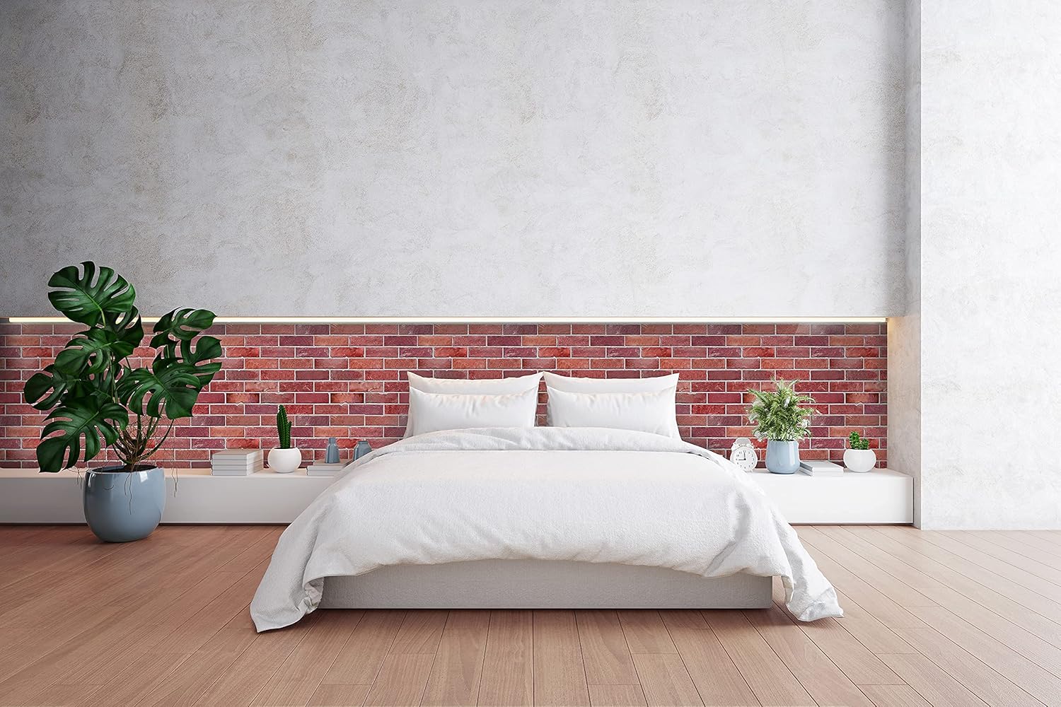 Retro-Art 3D Wall Panels, Pack of 10, Faux Brick in Red, PVC, 17.5" x 23.75", Cover 28.86 sq.ft. 570TG