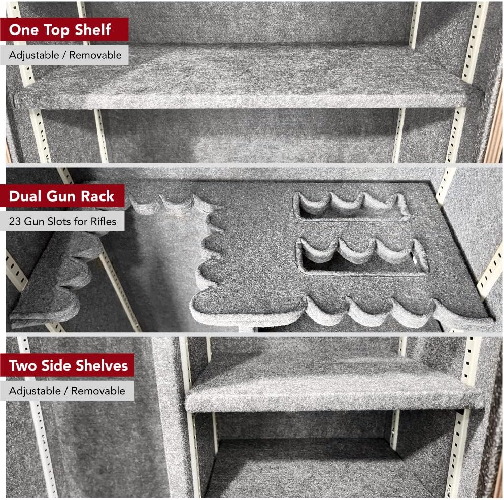 Stealth EGS23 Gun Safe Essential 23 Safe with 30 Minute Fire Protection CA DOJ Approved & 23 Long Gun Storage