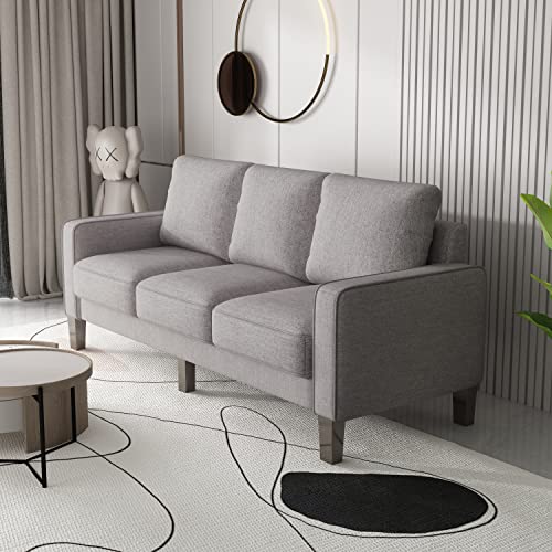 Modern Living Room Furniture Sofa, Multiple Combination Set Sofa, Linen Fabric Upholstered Modern Recliner Sofa, with Storage Space for Apartment Bedroom Office (Beige 2-Seater)