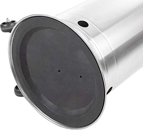 Fire Sense 61436 Pro Series Patio Heater with Wheels 50,000 BTU Output Electronic Ignition System Portable Outdoor Propane Heater - Stainless Steel