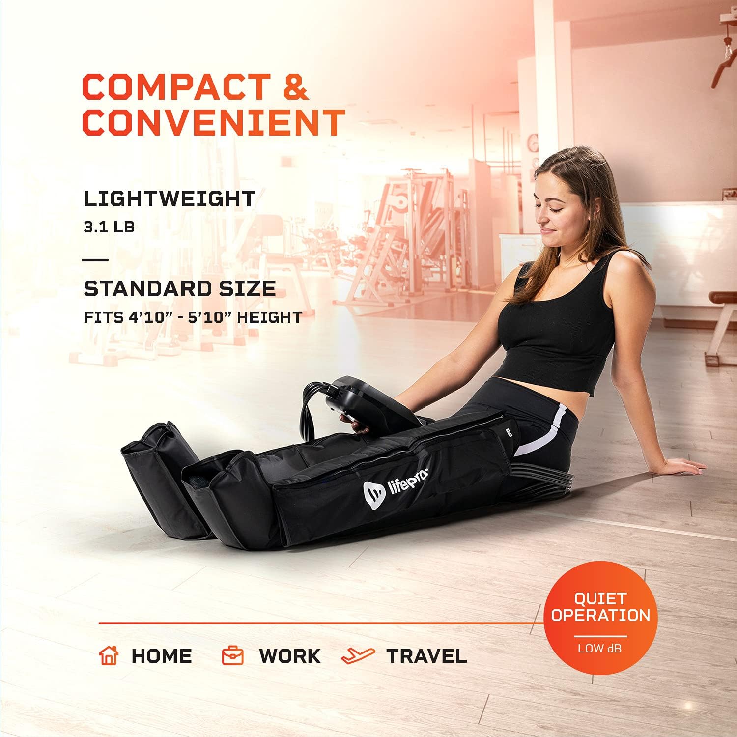 Lifepro Sequential Compression Device, Foot Leg Compression Machine - Hip Thigh Calf Compression Massager - Compression Sleeve