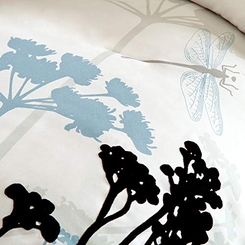 Madison Park Quincy Cozy Comforter Nature Scenery Design - All Season Bedding, Matching Bed Skirt, Decorative Pillows, Quincy, Leaf & Bird Khaki King(104"x92") 7 Piece
