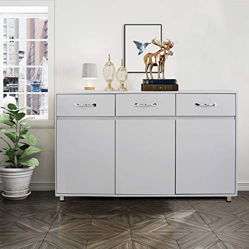 Buffet Sideboard with 3 Drawers and 3 Doors,Modern Wood Kitchen Server Storage Cabinet Cupboard,Bedroom Storage Drawer Organizer Console Tables Storage Drawer Unit,for Living Room, Dining Room