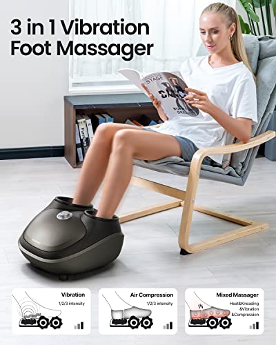 RENPHO Foot Massager Machine with Heat, FSA & HSA Eligible, Electric Foot Massage with Remote, Shiatsu Foot Massager for Foot Care, Fits Feet Up to Men Size 12, Great Gifts for Him Her