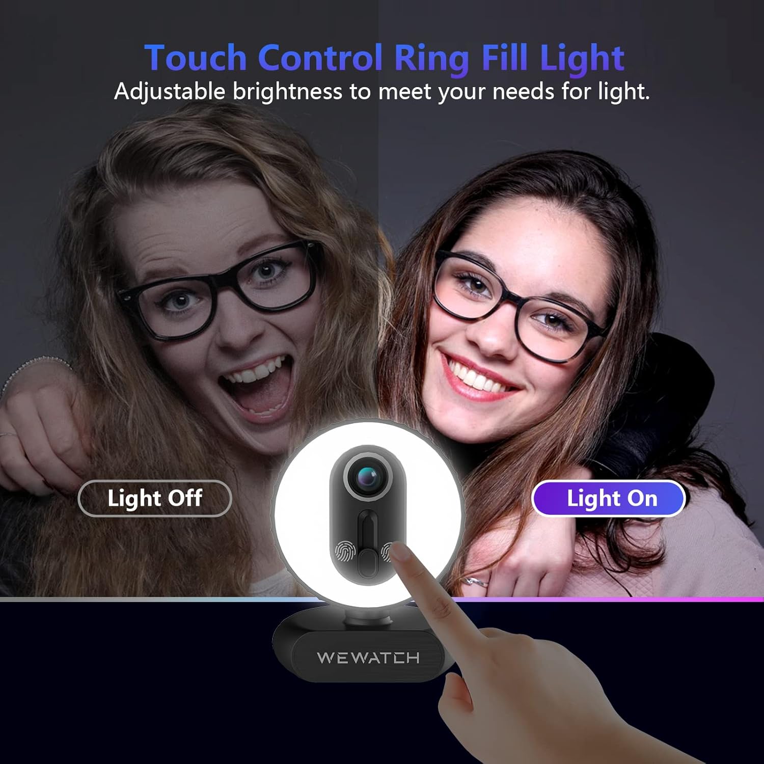 1080P Webcam, WEWATCH PCF2 Web Camera with 2 Microphone, Auto Focus Webcams, Plug & Play USB Webcam, Low Light Correction,Auto Exposure Control for Live Streaming/Video Conference, Zoom/Skype/FaceTime