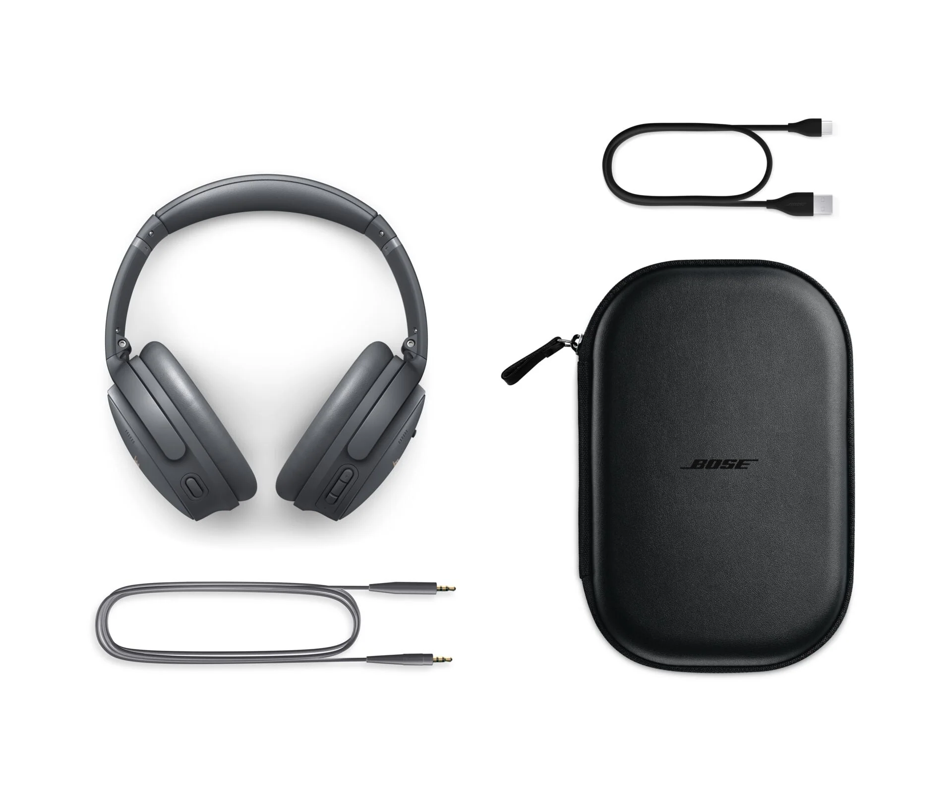 Bose QuietComfort 45 Headphones Noise Cancelling Over-Ear Wireless Bluetooth Earphones, Black