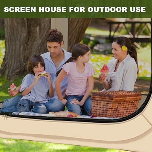 DoCred Sports Tent, Screen House Tent Instant Pop-Up Tent Shelter, Outdoor Screen Room Clear Tent Bubble Tent for Watching Sports Events, Camping, Fishing, Cheering