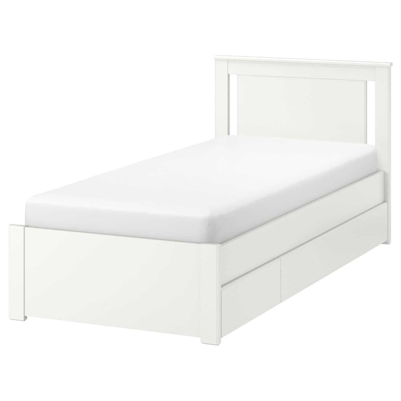 IKEA - SONGESAND Bed Frame with 2 Storage Boxes, White, Twin