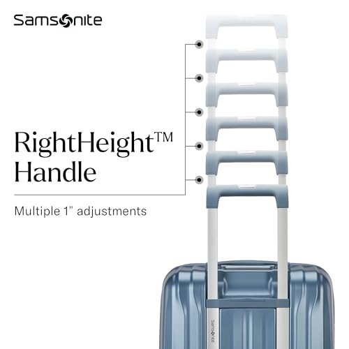 Samsonite UpLIFT 19" Lightweight Hardside Carry-On Luggage with Spinner Wheels - Expandable - Airline-Approved, Polycarbonate Hard Suitcase for Ultra Lightweight Travel - Silver Shimmer