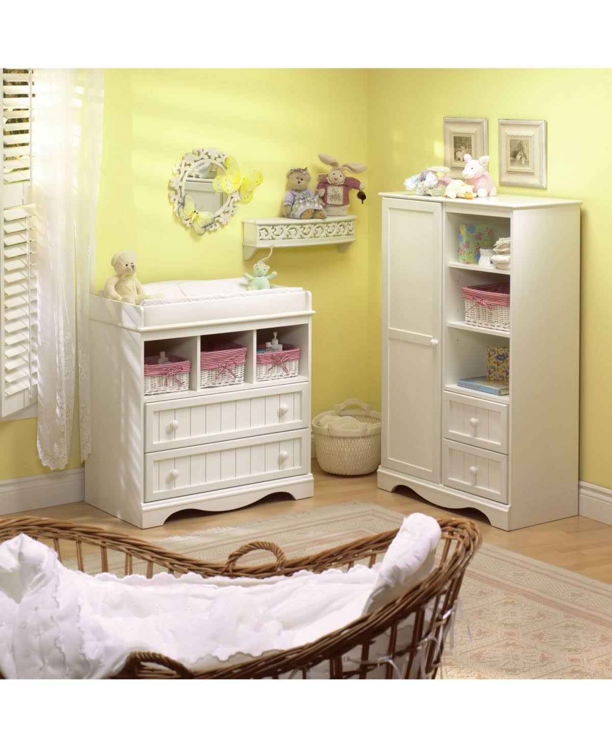 South Shore Savannah Armoire - White