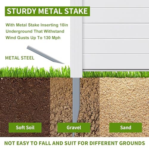 48" W X 48" H Privacy Screen, Privacy Fence Panels, Air Conditioner Fence Pool Equipment Enclosure trash can hider outdoor, Privacy Fence Kit, for Outside Vinyl Privacy Fence for Yard, 2 Panels (Colo