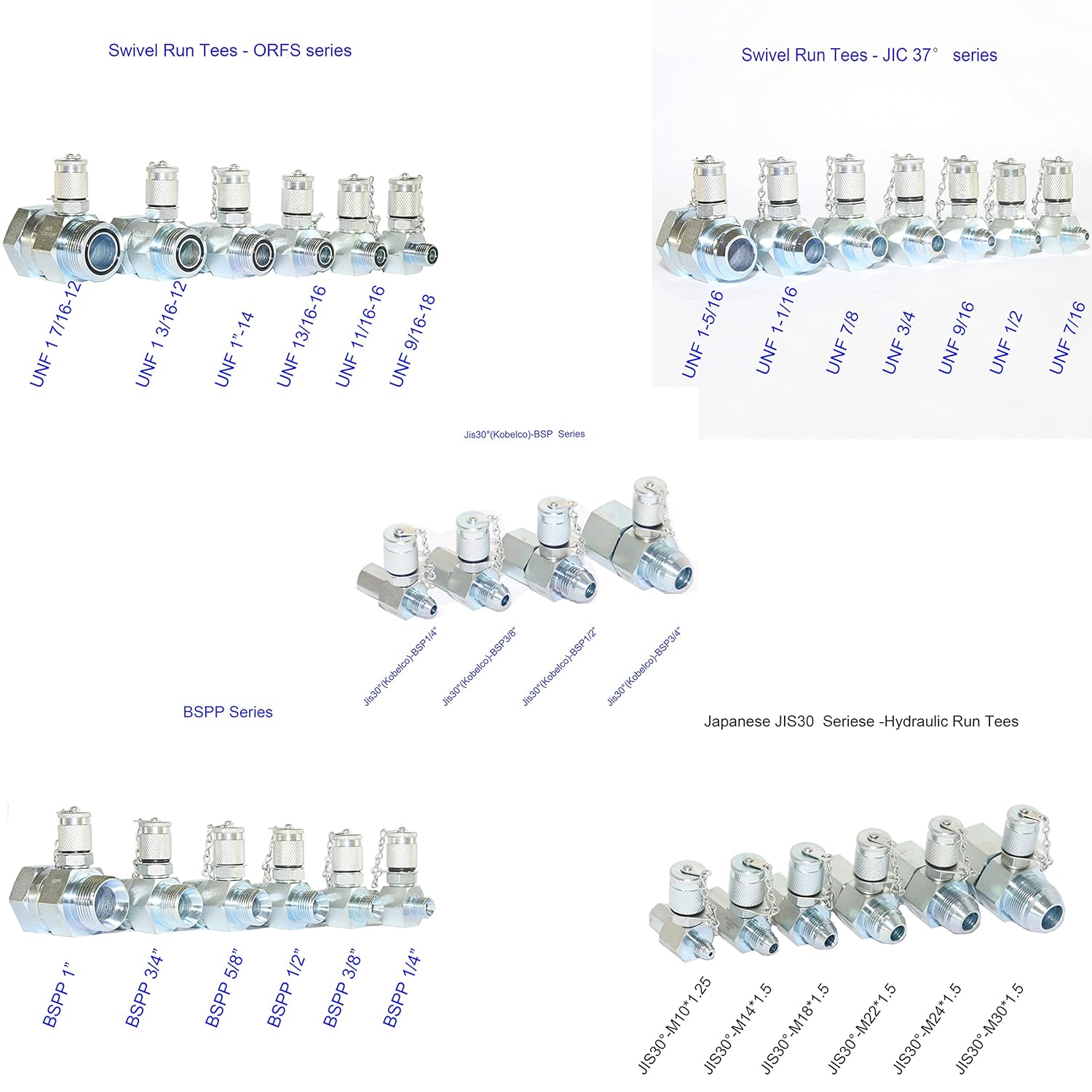 XZT 70DC Hydraulic Pressure Test Coupling Kit,Pressure gauges Set,Test Hose,BSPP ORFS JIC Hydraulic Swivel Run tees Set Repair Tools for Most Excavator Construction Machinery