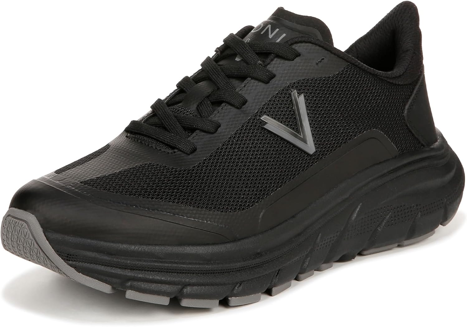 Vionic Women's Walker Walk Max Slip On– Supportive Deep Cushioning Enhanced Performance Walking Sneakers Black Fabric 8 Medium