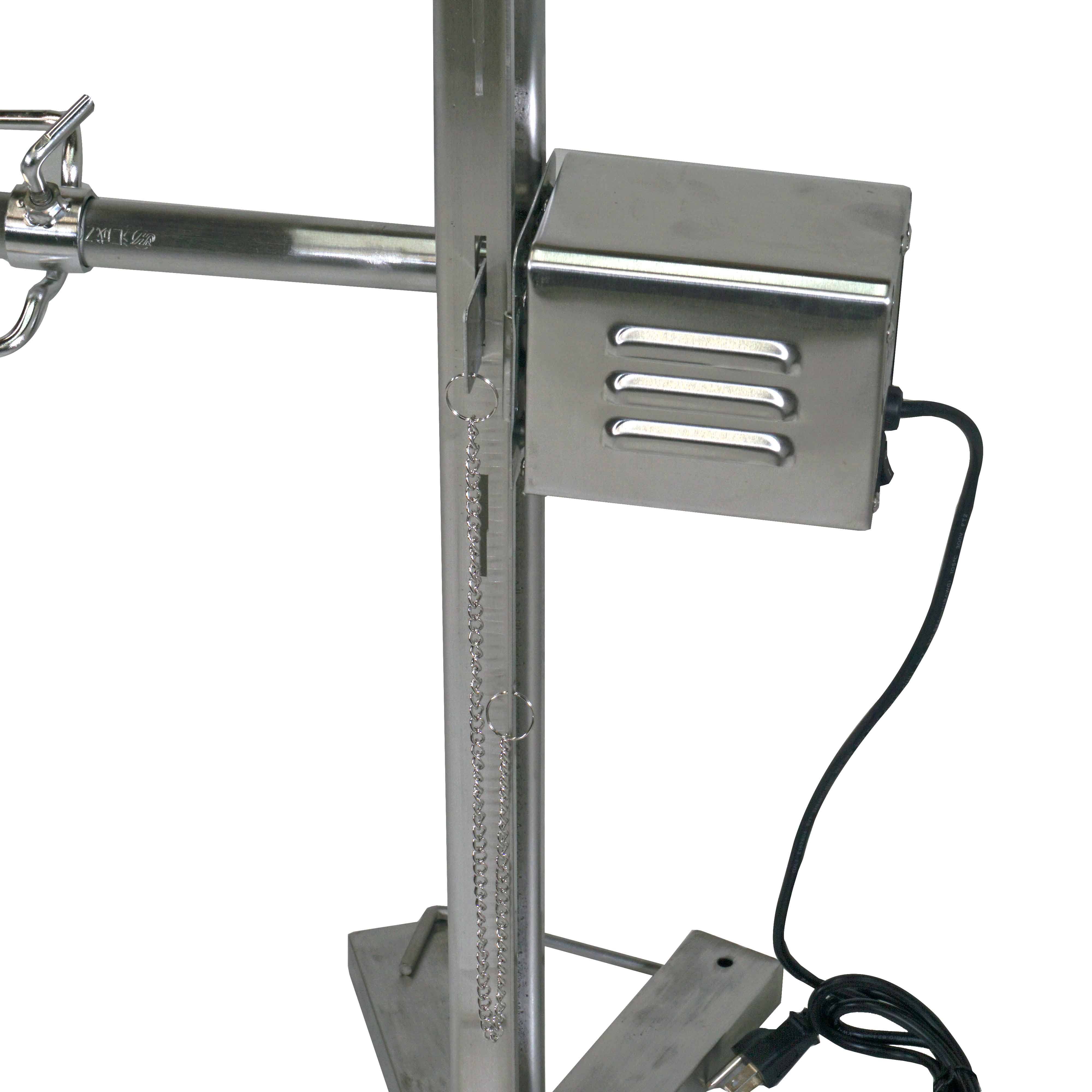 Stainless Steel 90 lb Capacity Open Fire Rotisserie System Tripod