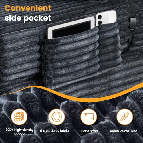 3 in 1 Folding Sofa Bed, Convertible Sleeper Chair with Pillow, Chair Bed with Back Support, Couches for Living Room, Foam Floor Mattress with Cushion, Single Size, Dark Grey