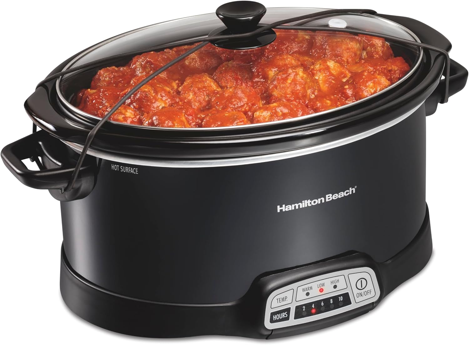Hamilton Beach 35032 Professional Style Electric Deep Fryer, Frying Basket with Hooks & Portable 7 Quart Programmable Slow Cooker with Three Temperature Settings