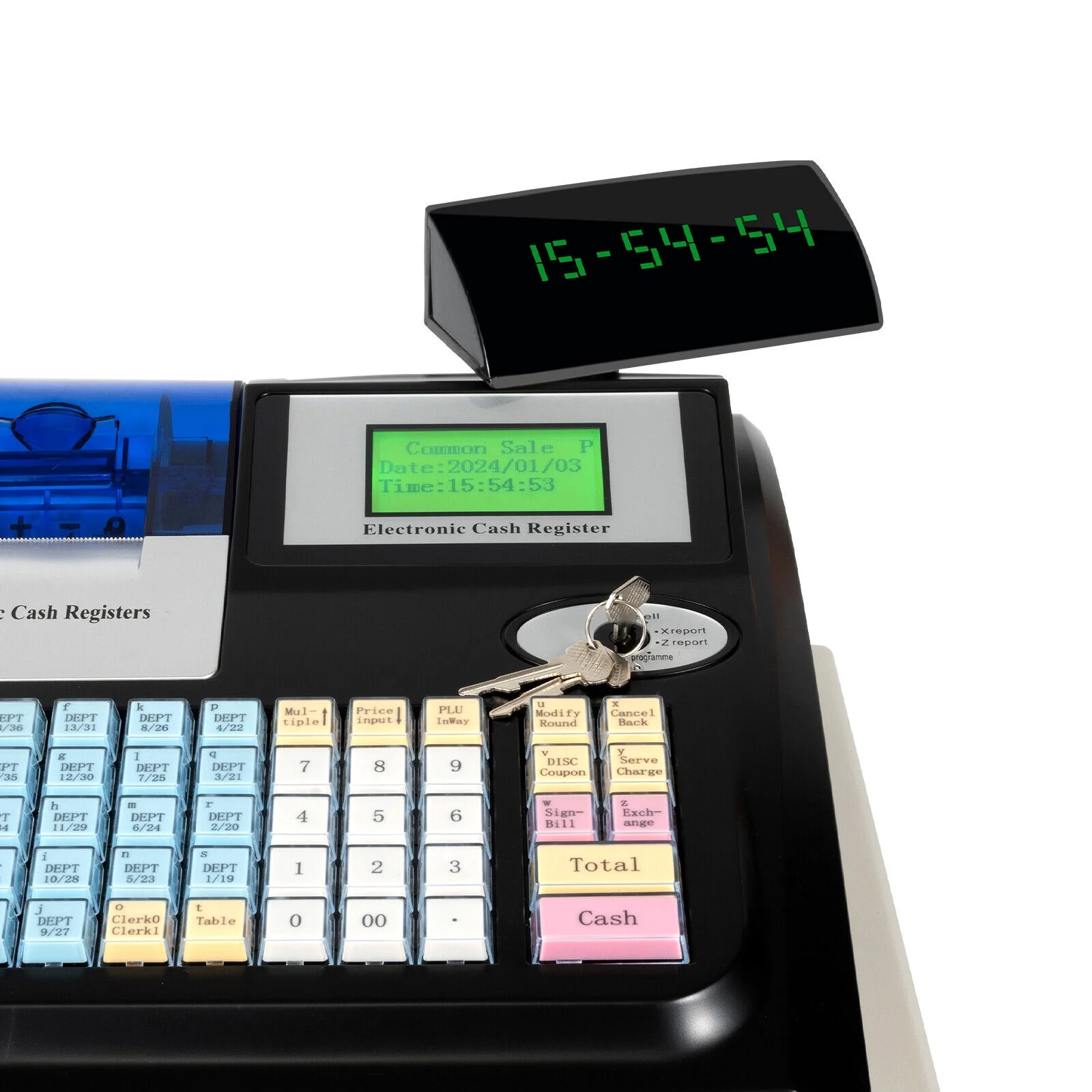 Electronic Cash Register POS System 48 Key for Supermarket Retail Restaurant