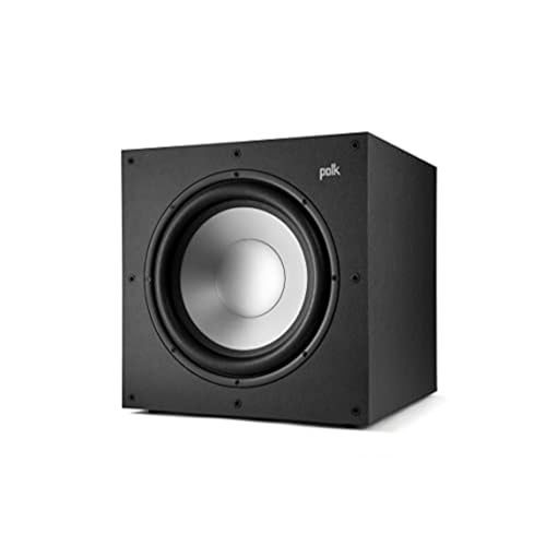 Polk Monitor XT10 Home Subwoofer, 10" Deep Bass Woofer, 100W Class D Amplification, Dolby Atmos, Auro 3D & DTS:X Compatible, Black
